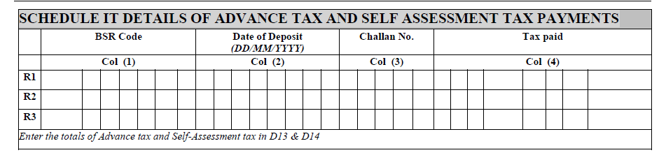 schedule self assessment tax