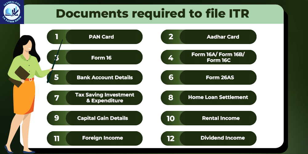 Documents required for ITR Filing AY 2026-27