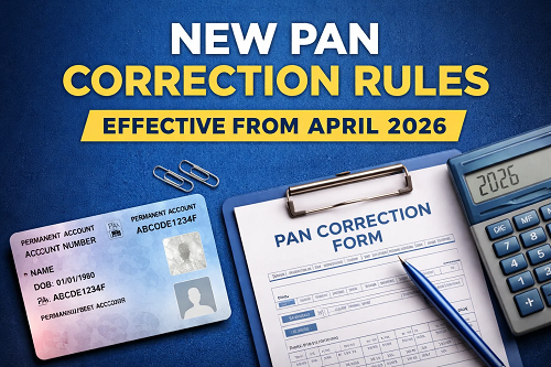 How to do PAN correction after 1st April 2026