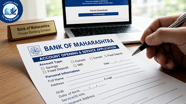 Bank of Maharashtra Common Account Opening From for Resident individual from Download English